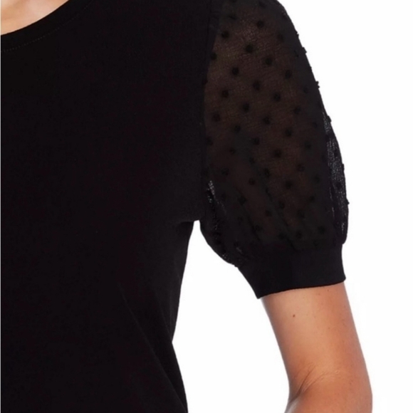 CeCe Black Top Puff Sleeves - Picture 7 of 9